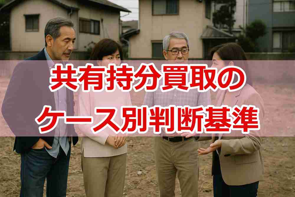 「共有 持分 買取 おすすめ」判断基準とケース別最適解