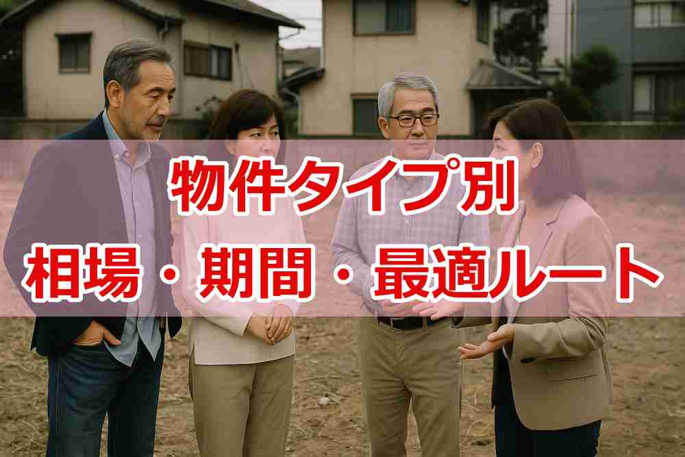 物件タイプ別の相場・期間・最適ルート