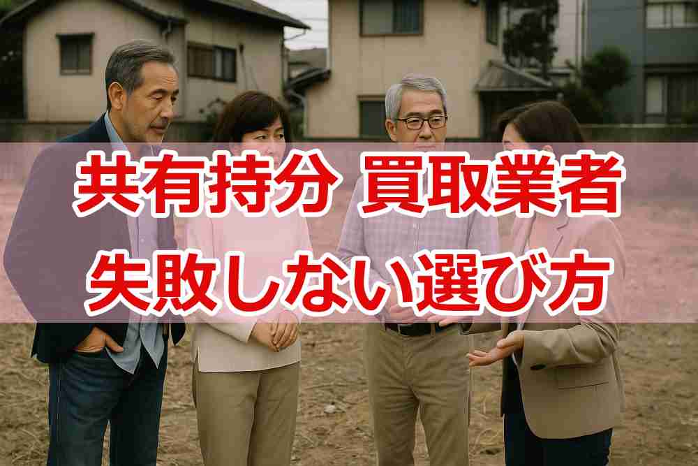 共有持分 買取 業者の選び方｜失敗しないチェックリスト