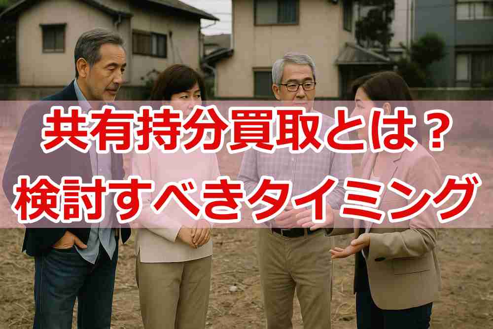 共有持分買取とは？｜仕組み・対象・検討すべきタイミング