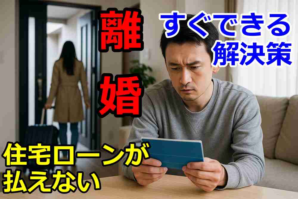 離婚で住宅ローンが払えない時の現実と今すぐできる解決策