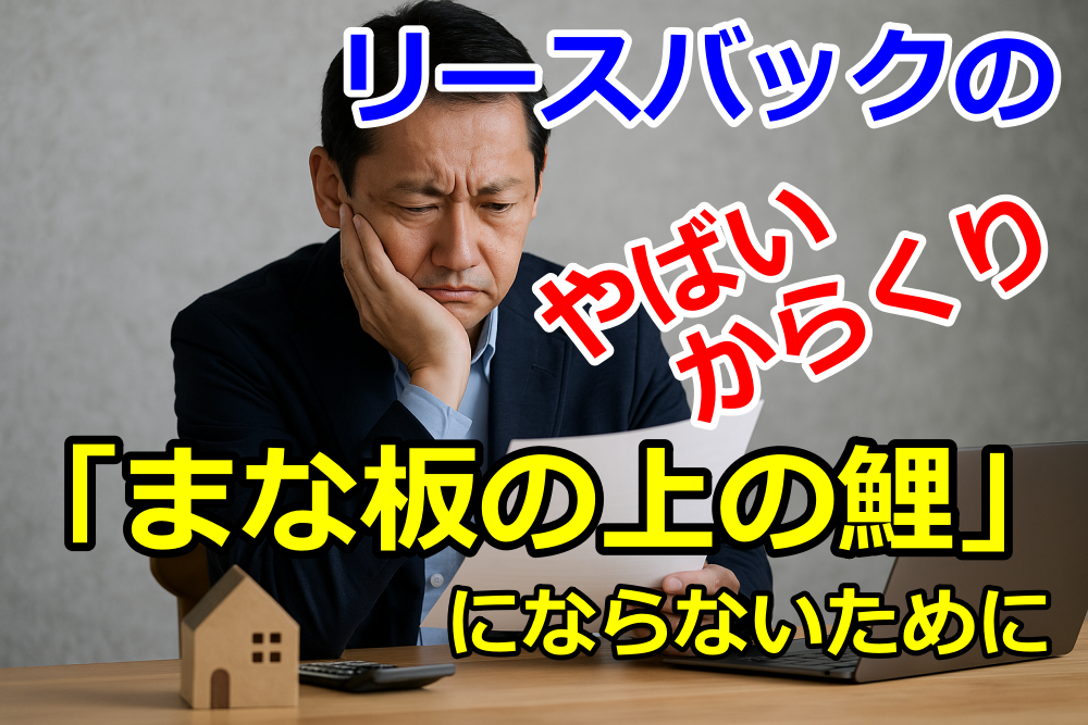 リースバックのやばいからくりと安心して使うための注意点