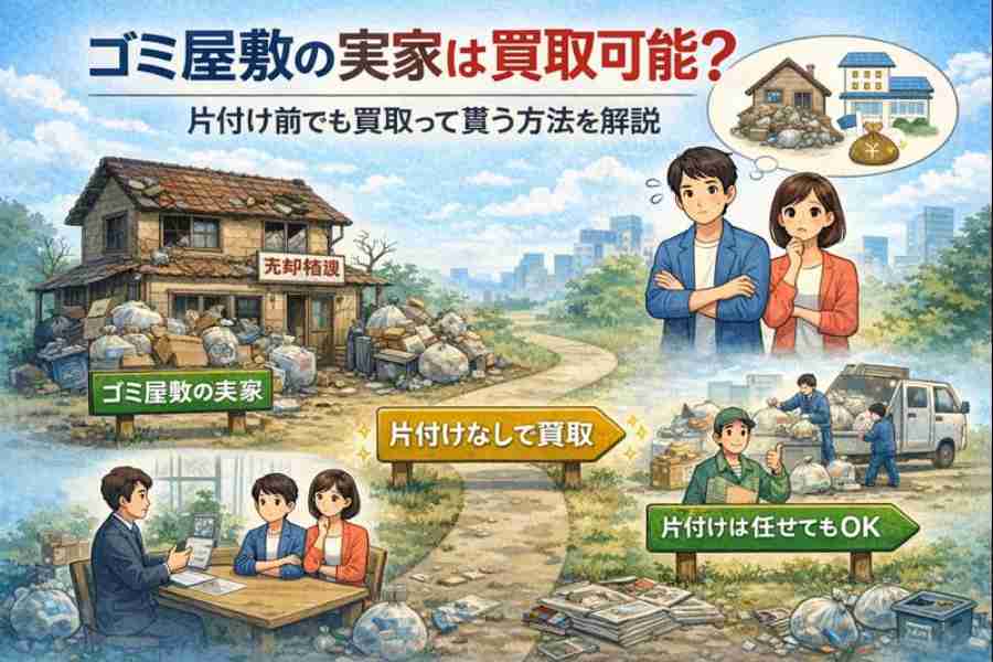 ゴミ屋敷の実家は買取可能？片付け前でも買取って貰う方法を解説