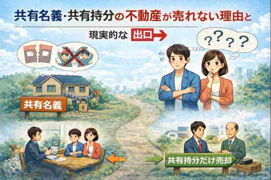 共有名義・共有持分の不動産が売れない理由と現実的な出口