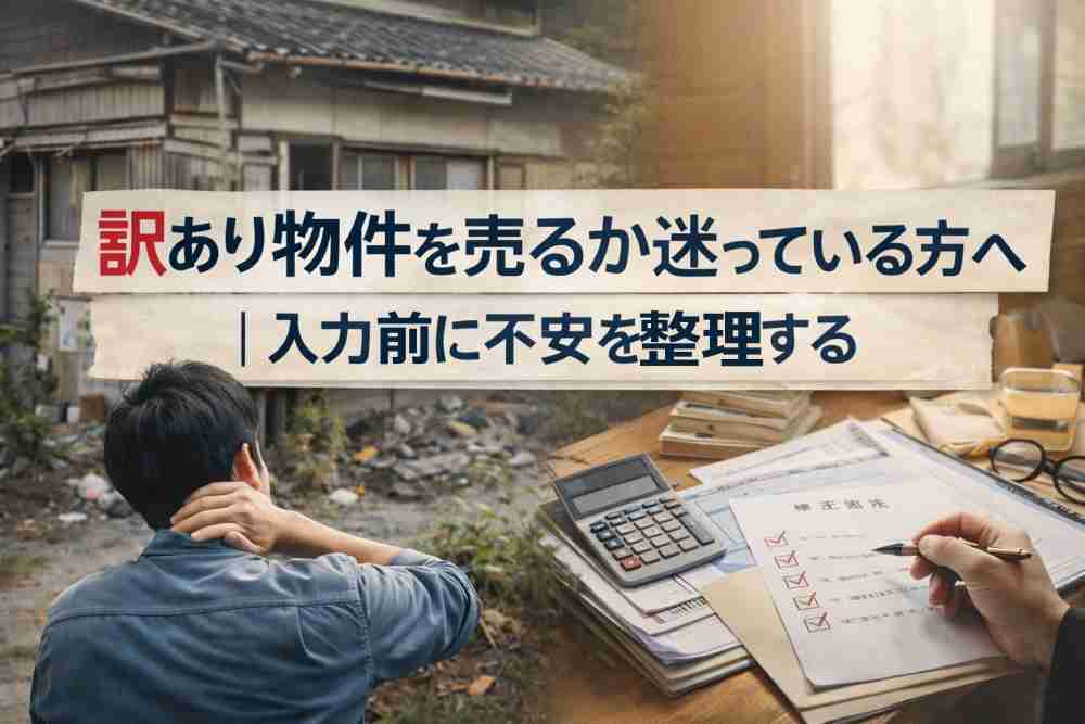 訳あり物件を売るか迷っている方へ