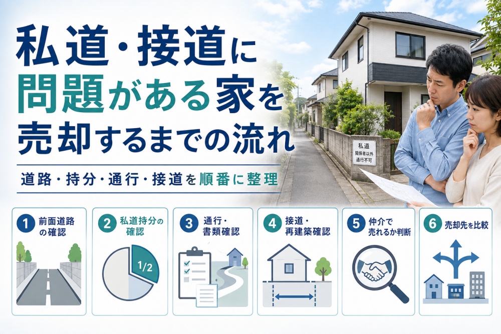 私道・接道問題の家を売る流れ