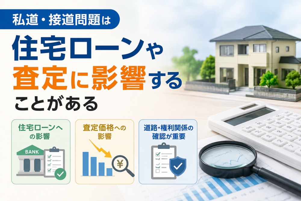 私道・接道問題は住宅ローンや査定に影響することがある